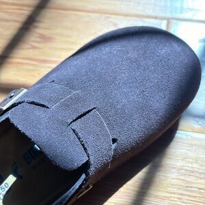 Birkenstock Boston Clog Suede Sandal Mocha Women’s Size 7 8 9